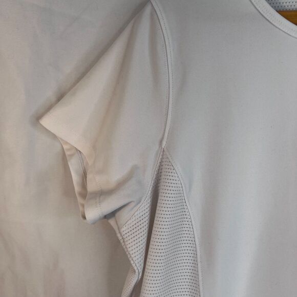 Ariat White Mesh Short Sleeve Athletic Active Top Tee Basic Neutral Size Large - Picture 4 of 11